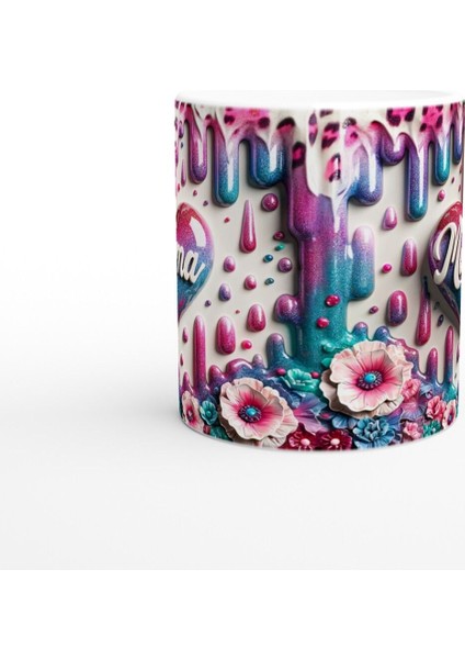 Mama Yazılı Işıltılı Çiçek Detaylı Anneler Günü Kupa Bardak fiyatları