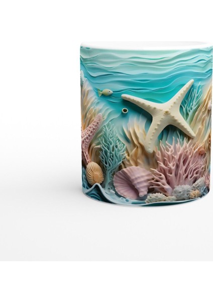 Deniz Yıldızları ve Kabukların Dansı Kupa Bardak