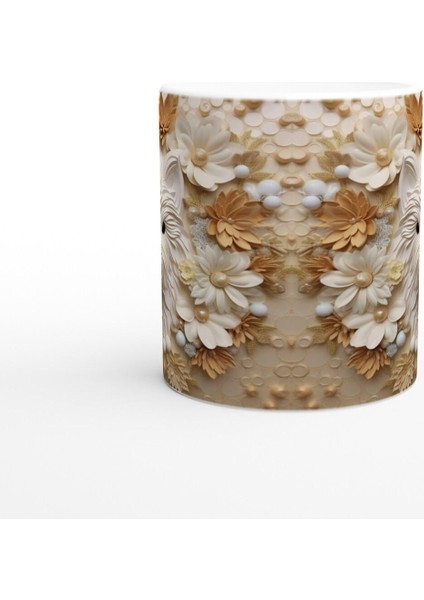 Çiçekler Içinde Ikiz Terrier Figürlü Baskılı Kupa Bardak