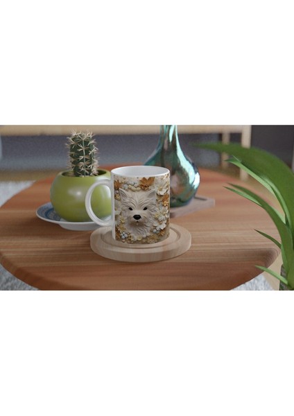 Çiçekler Içinde Ikiz Terrier Figürlü Baskılı Kupa Bardak fırsatları