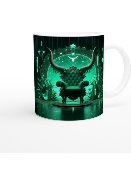 Boğa Burcu Baskılı Kahve Kupası - Galaktik Taht Odası Temalı Vs4 modelleri