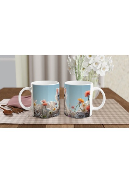 Bahçedeki Masum Bakışlı Yavru Kedi Baskılı Kupa Bardak indirimleri