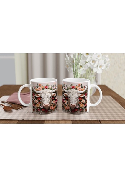 Çiçekli Boğa Baskılı Kupa Bardak fırsatları