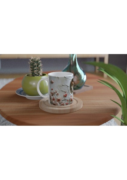 Kalpli Çatlaktan Bakan Sincaplar Temalı Baskılı Kupa Bardak fırsatları