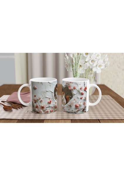 Kalpli Çatlaktan Bakan Sincaplar Temalı Baskılı Kupa Bardak indirimleri