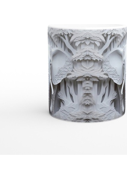 Ormanın Sessiz Gücü Fil Temalı Baskılı Kupa Bardak modelleri