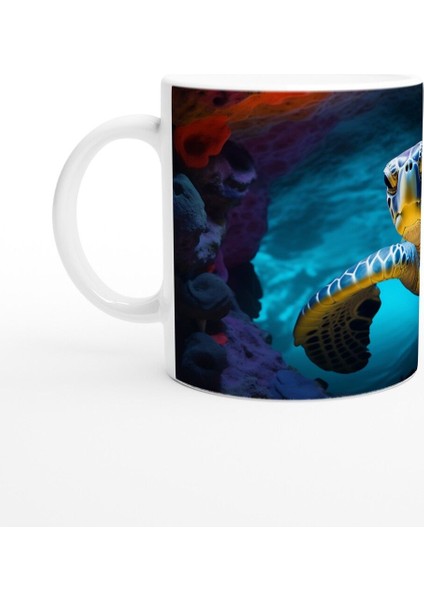 Renkli Süngerlerle Çevrili Deniz Kaplumbağası Kupa Bardak fiyatları