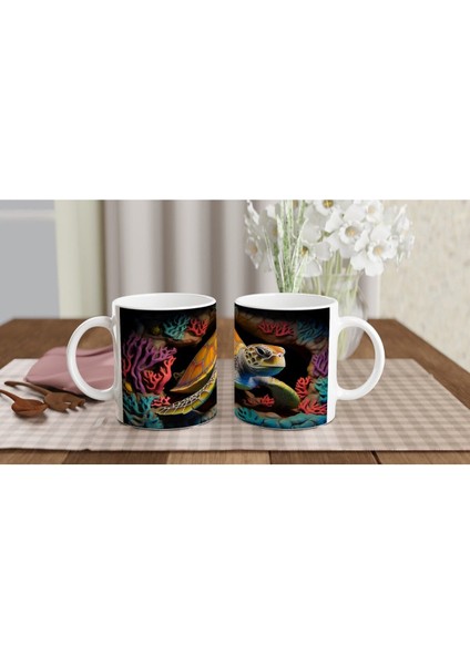 Turuncu Kabuklu Deniz Kaplumbağası Kupa Bardak indirimleri