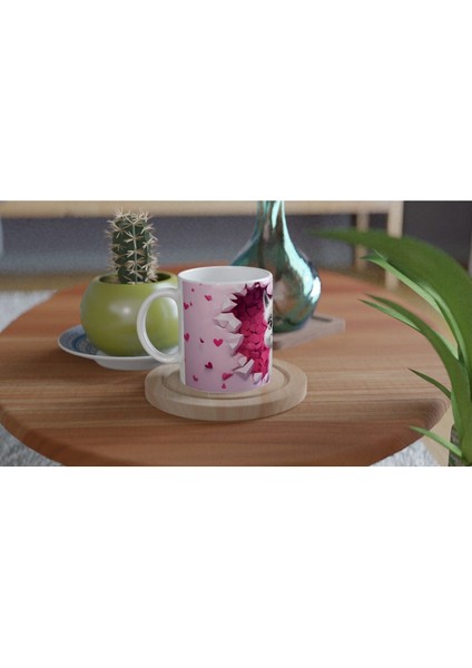 Kalpli Duvar Arasından Bakan Alpaka Temalı Baskılı Kupa Bardak fırsatları