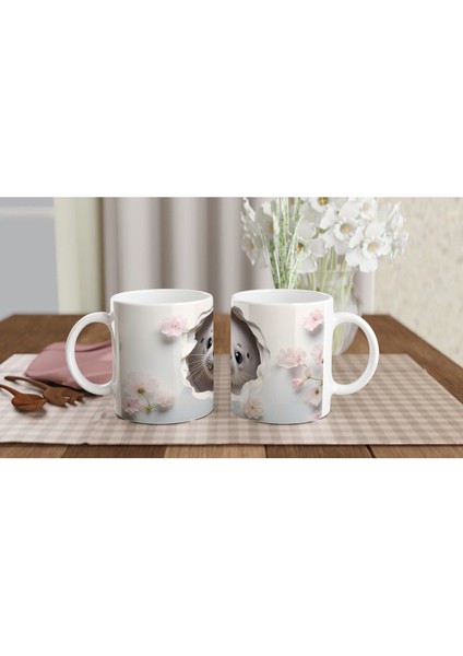 Gülümseyen Fok ve Pembe Çiçekli Su Altı Temalı Kupa Bardak indirimleri