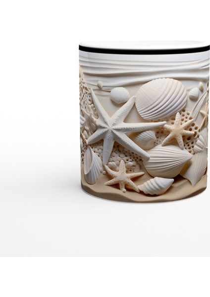 Sahil Kumundaki Deniz Hazineleri Kupa Bardak