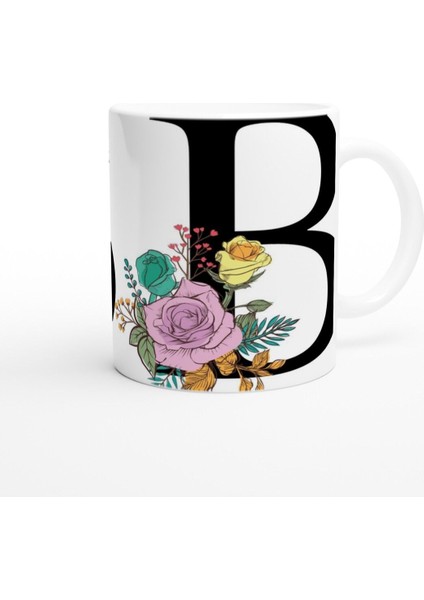 B Harfi Illüstratif Çizimli Kupa Bardak fiyatları