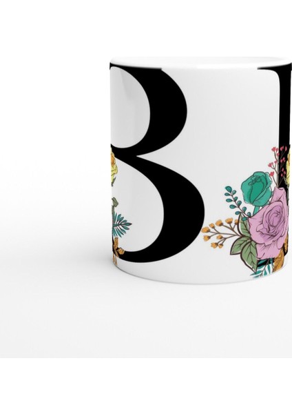 B Harfi Illüstratif Çizimli Kupa Bardak modelleri