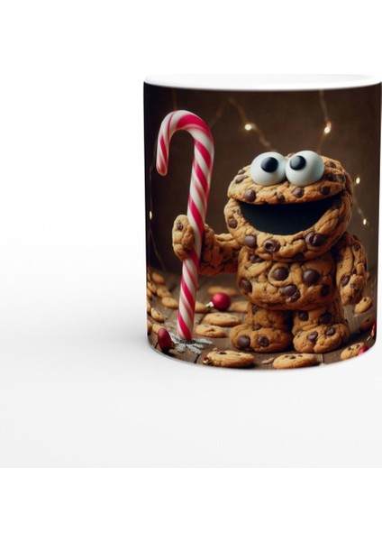 Kurabiye Canavarı Yılbaşı Partisi Temalı Çocuklara Özel Baskılı Kupa Bardak