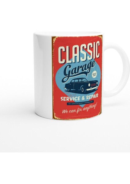 Classic Garage Servis Temalı Retro Kupa Bardak fiyatları