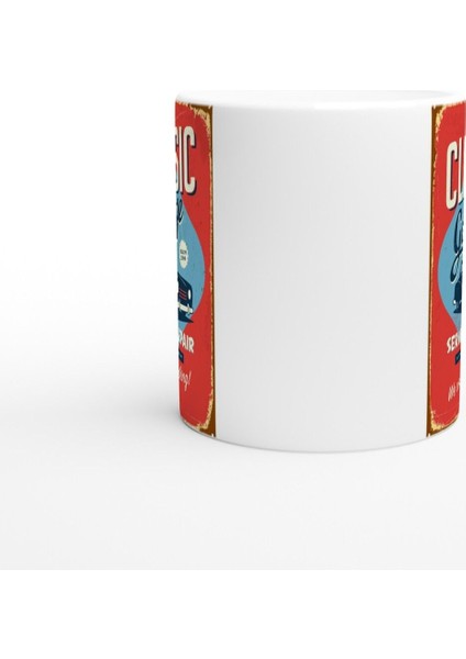 Classic Garage Servis Temalı Retro Kupa Bardak modelleri