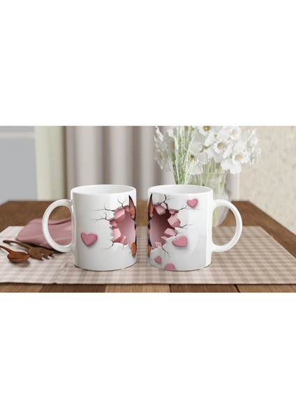 Kalpli Duvarı Delen Neşeli Doberman Temalı Baskılı Kupa Bardak indirimleri