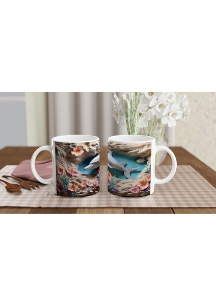 Mercan Bahçesindeki Neşeli Yunus Kupa Bardak indirimleri