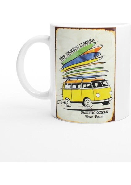 Endless Summer Retro Sörf Minibüs Baskılı Kupa Bardak