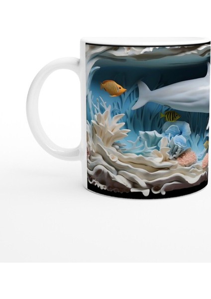 Mercan Bahçesinde Neşeli Yunus Kupa Bardak fiyatları