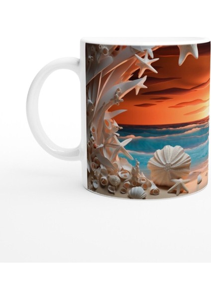 Mercan Mağarasında Gün Batımı Temalı Kupa Bardak fiyatları