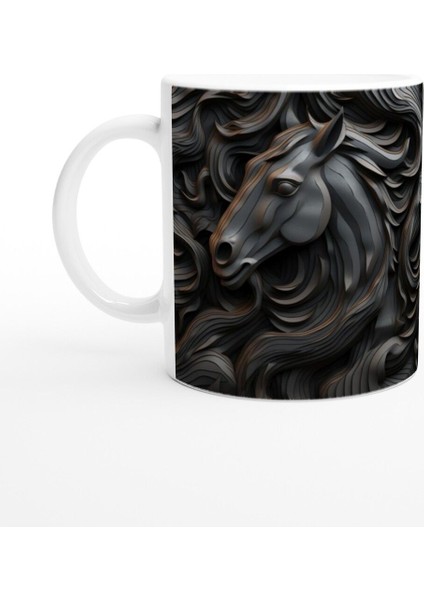 Asil Güç Soyut At Figürlü Kupa Bardak