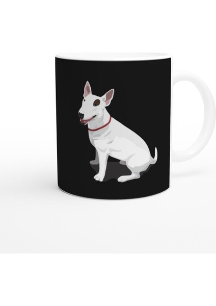 I Love Bull Terrier Temalı Baskılı Kupa Bardak-2