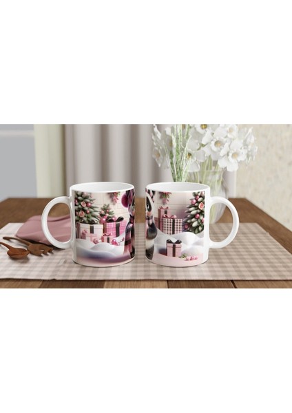 Kalpli Hediye Tutan Sevimli Panda Temalı Baskılı Kupa Bardak indirimleri