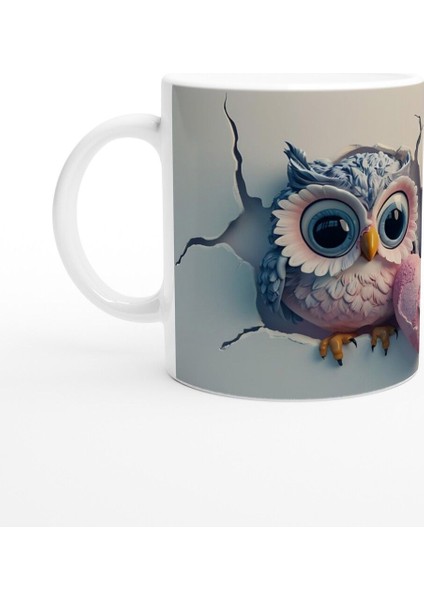 Kalpli Sevimli Baykuş Çifti Temalı Baskılı Kupa Bardak fiyatları