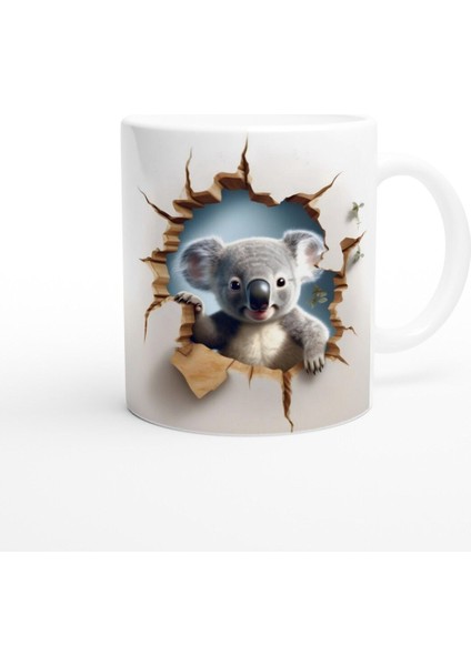 Duvarı Delen Sevimli Koala Kupa Bardak modelleri
