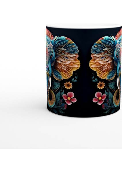 Etnik Desenli Fil Baskılı Kupa Bardak fiyatları