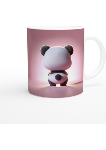 Kalpli Sevimli Panda Temalı Baskılı Kupa Bardak modelleri
