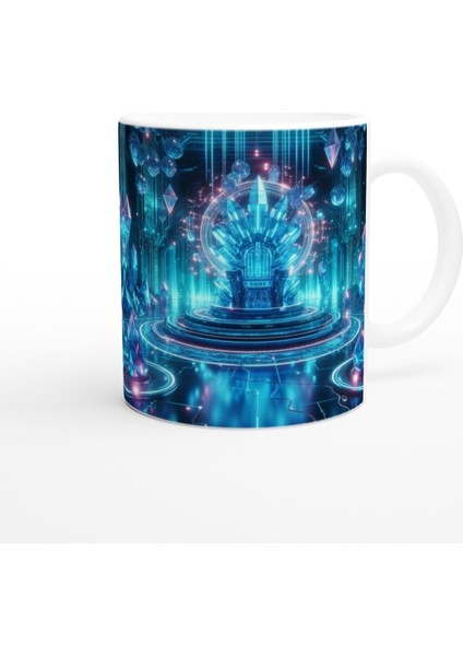 Kova Burcu Baskılı Kahve Kupası - Büyülü Kristal Mağarası Temalı Vs3 modelleri