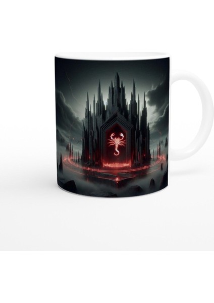 Akrep Burcu Baskılı Kahve Kupası - Burçlar Krallığı Şatosu Vs4 modelleri
