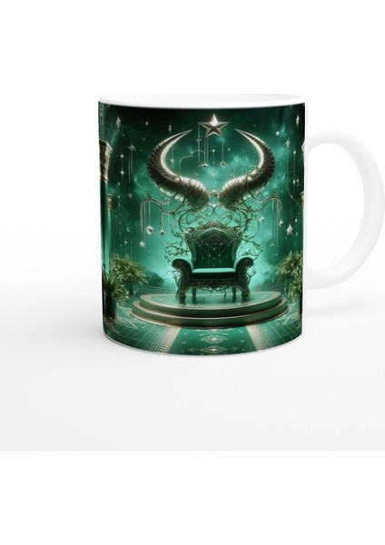 Boğa Burcu Baskılı Kahve Kupası - Galaktik Taht Odası Temalı Vs3 modelleri