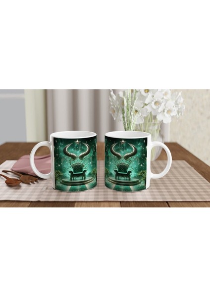 Boğa Burcu Baskılı Kahve Kupası - Galaktik Taht Odası Temalı Vs3 indirimleri