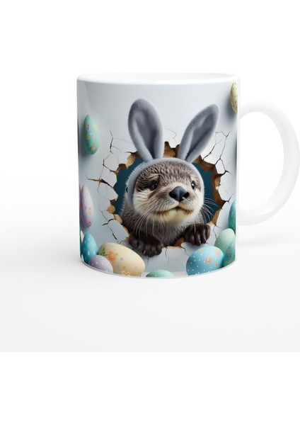 Tavşan Kulaklı Su Samuru Temalı Baskılı Kupa Bardak fiyatları