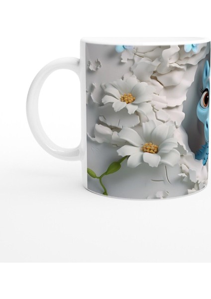 Sevimli Mavi Denizatı ve Çiçekli Su Altı Temalı Kupa Bardak fiyatları