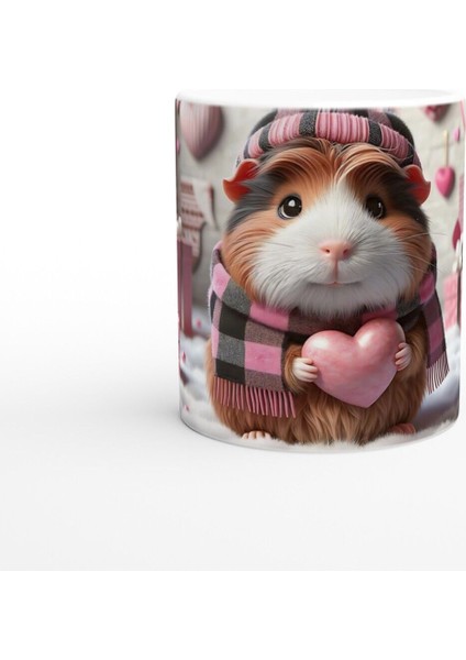 Kalpli Şapkalı Kobay Temalı Baskılı Kupa Bardak