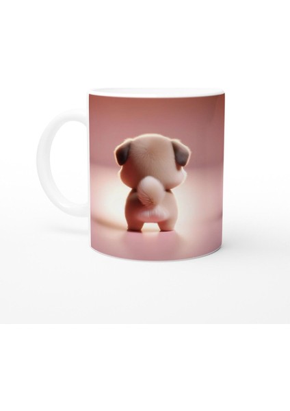 Kalpli Sevimli Köpek Figürlü Baskılı Kupa Bardak fiyatları