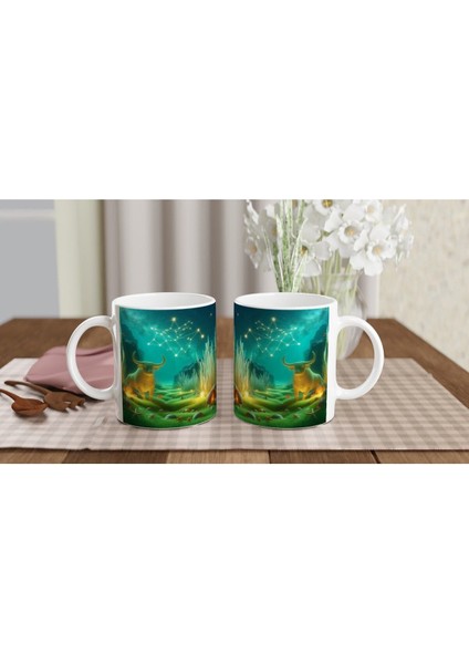 Boğa Burcu Baskılı Kahve Kupası - Astral Denizaltı Dünyası Vs1 indirimleri