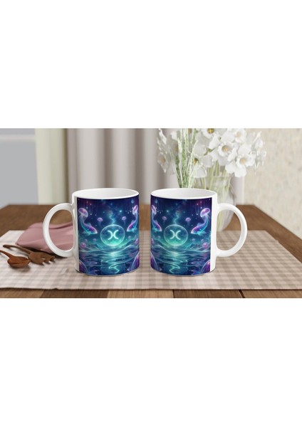 Balık Burcu Baskılı Kahve Kupası - Astral Denizaltı Dünyası Vs3 indirimleri