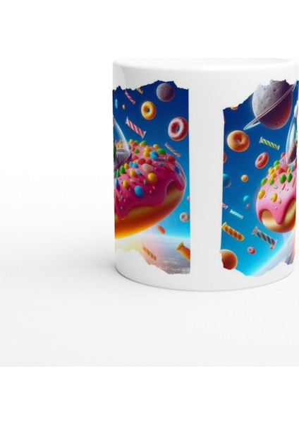 Uzaylı Şefin Donut Macerası Temalı Çocuklara Özel Baskılı Kupa Bardak fiyatları