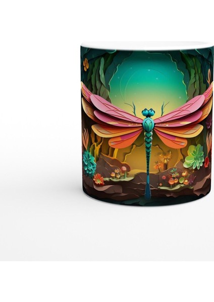 Büyülü Mağarada Uçan Yusufçuk Temalı Baskılı Kupa Bardak