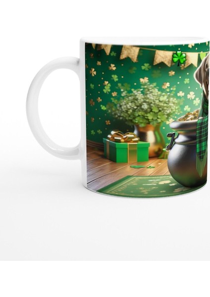 Şans Kazanında Oturan Labrador Temalı Baskılı Kupa Bardak fiyatları