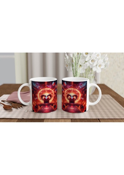 Koç Burcu Baskılı Kahve Kupası - Galaktik Taht Odası Temalı Vs4 indirimleri