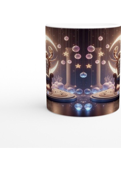 Yengeç Burcu Baskılı Kahve Kupası - Galaktik Taht Odası Temalı Vs3 fiyatları
