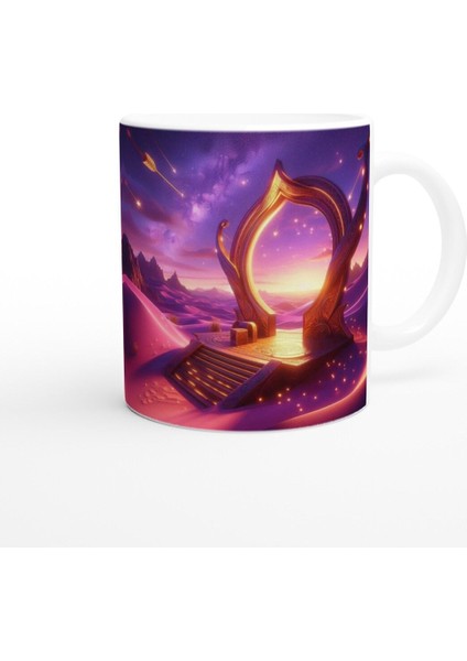 Yay Burcu Baskılı Kahve Kupası - Elementsel Doğa Krallığı Temalı Vs4 modelleri