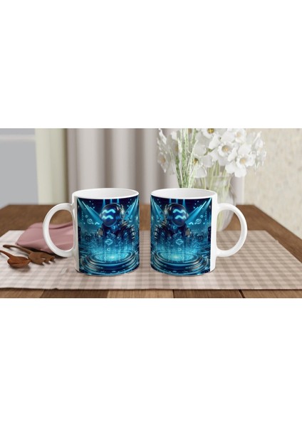 Kova Burcu Baskılı Kahve Kupası - Zodyak Maskeli Balo Vs2 indirimleri