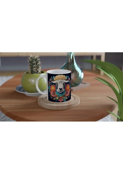 Çiçekli Neşeli Koyun Kupa Bardak fırsatları